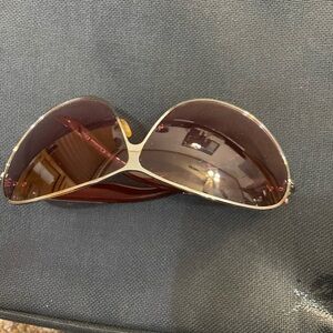 Dior Burgundy and Gold Sunglasses